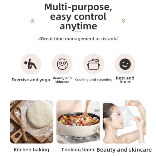 Mechanical Kitchen Timer with Magnetic Back, Visual Time Management Timer for