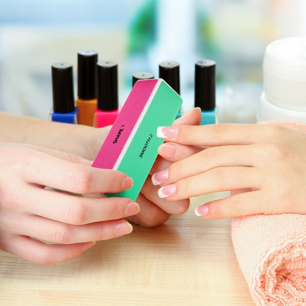 10 PCS Nail Buffing Block, 4 Way Buffer Block File Multicolor