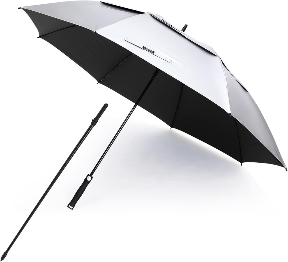 Vented UV Golf/Beach Umbrella 68" Arc, Auto Open Oversize Extra Large Windproof