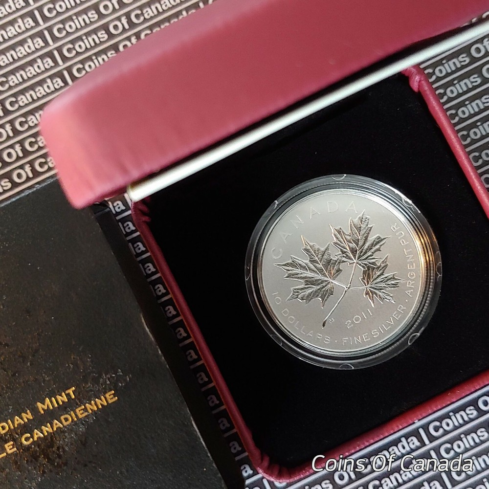 2011 Canada $10 - Maple Leaf Forever - 99.99% Fine Silver Coin #coinsofcanada