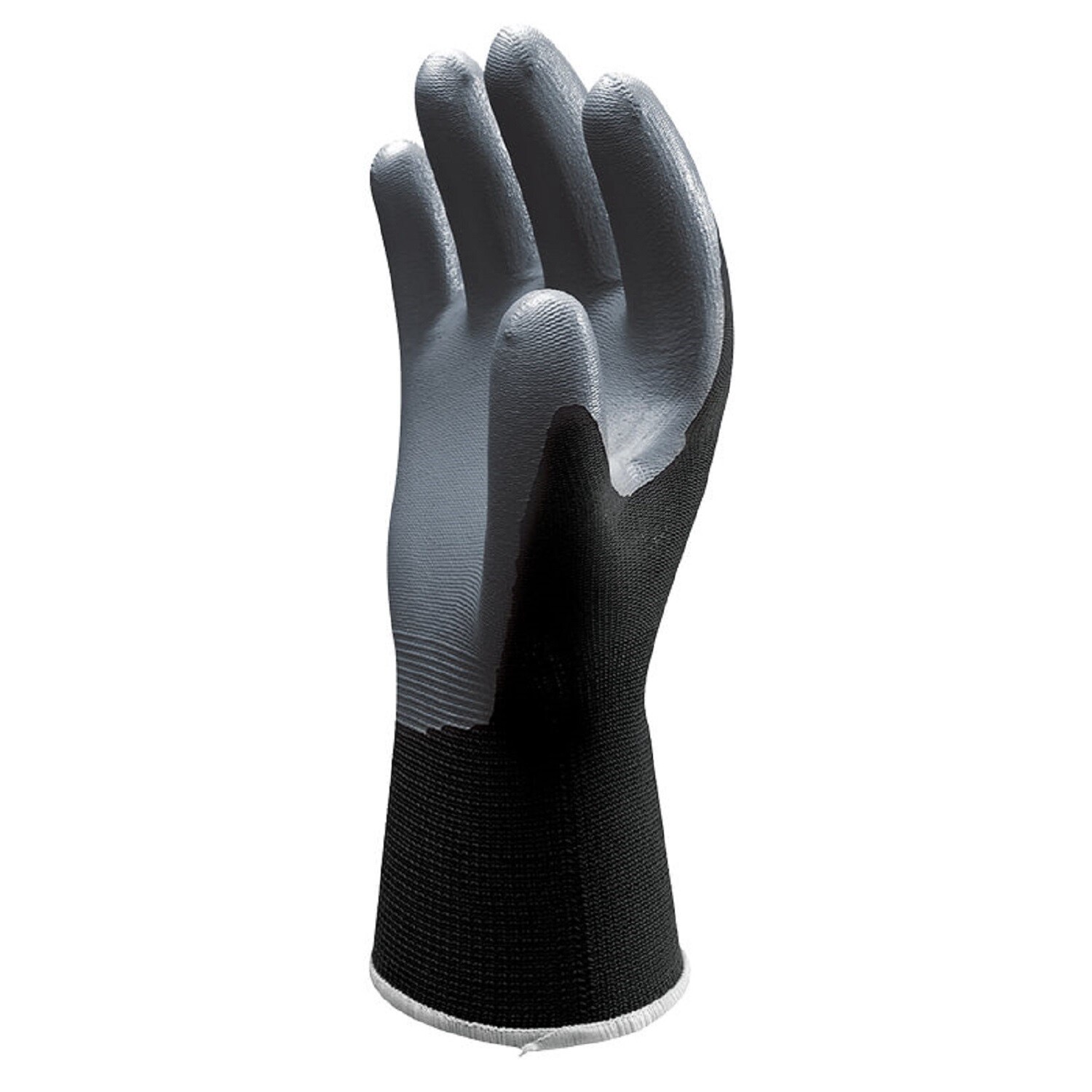 SHOWA ATLAS FIT 370 BLACK NITRILE GARDENING WORK GLOVES (SM, M, L, XL)