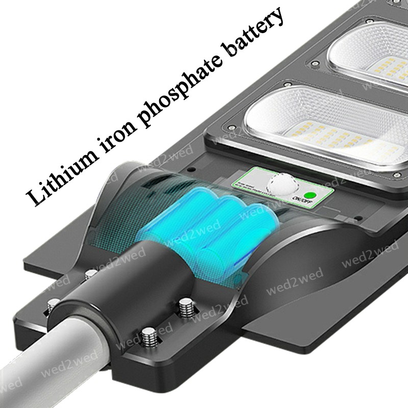 Solar Sensor Street Lamp 450W Outside Path Security Energy Saving Timer IP65
