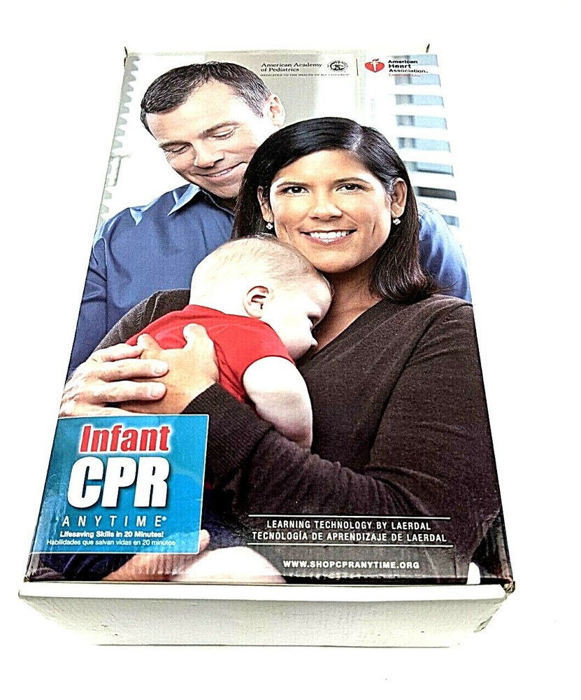 Infant CPR Anytime Learning Tech Mini Baby Trainer & DVD NEW