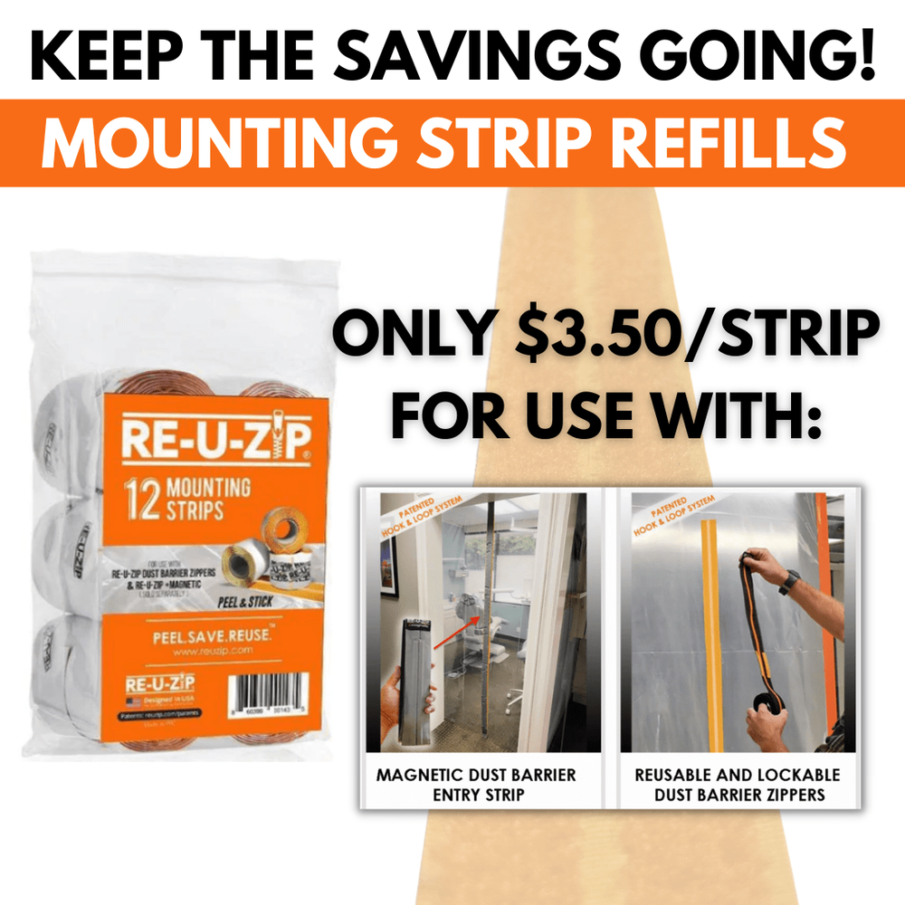 RE-U-ZIP™ Mounting Strips | 12 Pack