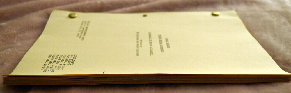 Original Space Rangers " Death Before Dishonor " First Draft Script