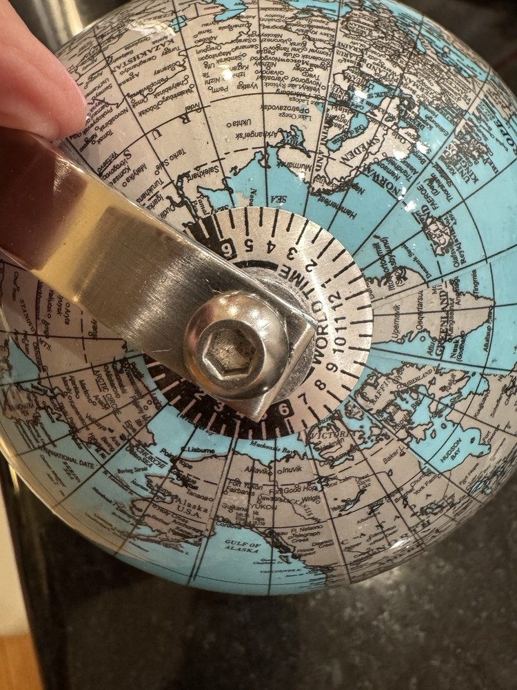 Pastel Blue Glossy Desktop World Globe