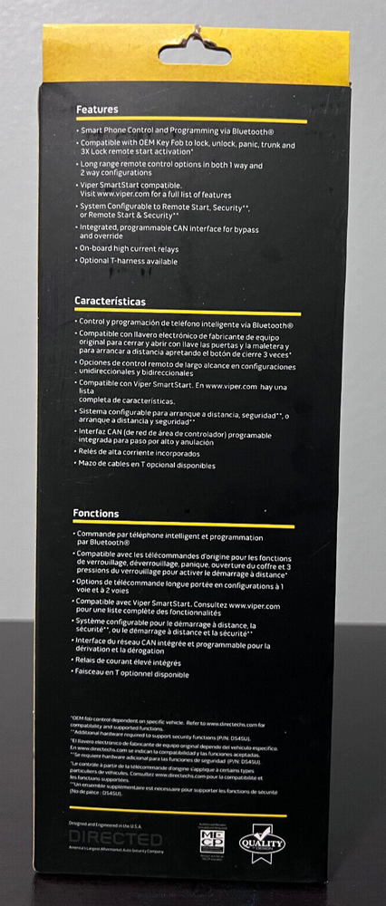 VIPER DS4VP DS4+ Bluetooth Digital Remote Car Starter System Keyless **NEW**