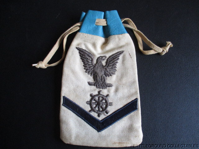 WWII US NAVY SWEETHEART PETTY OFFICER PO-3 DESIGN CHANGE PURSE HOME FRONT (SN)