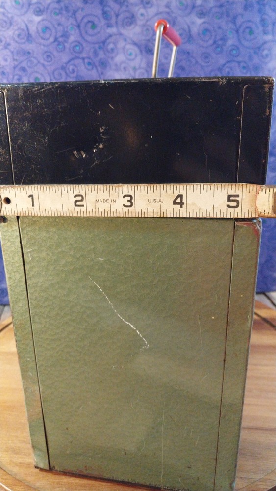 Old Metal Locking Box LOCK BOX SAFE PAPER FILE STORAGE