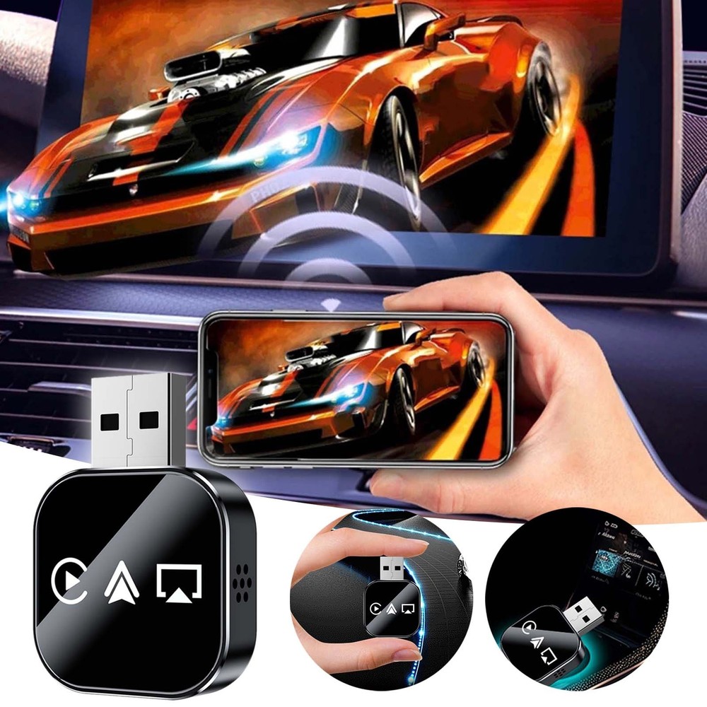Wireless Mirror Link Adapter,3in1 Auto Adapter & 2.4/5ghz WiFi and Bluetooth 5.0
