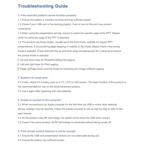 Wireless Presenter, Hyperlink Volume Control Presentation Clicker RF Classic