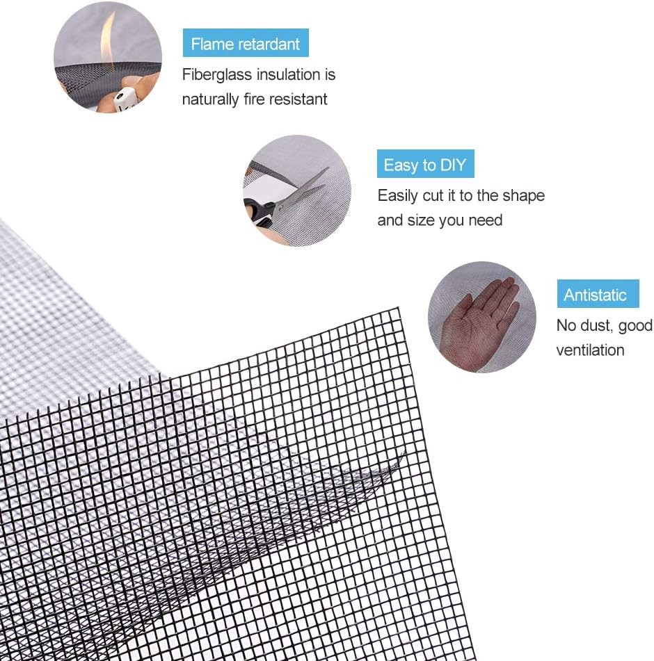 Fiberglass Safety Screen Roll High Visibility, Durable Break Resistant,