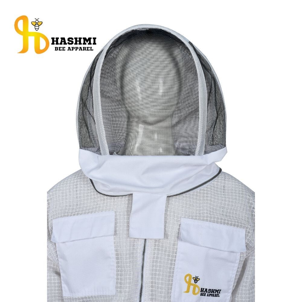 Bee Jacket Sting Protected 3 Layer Jacket Fencing Veil White Beekeeper Jacket