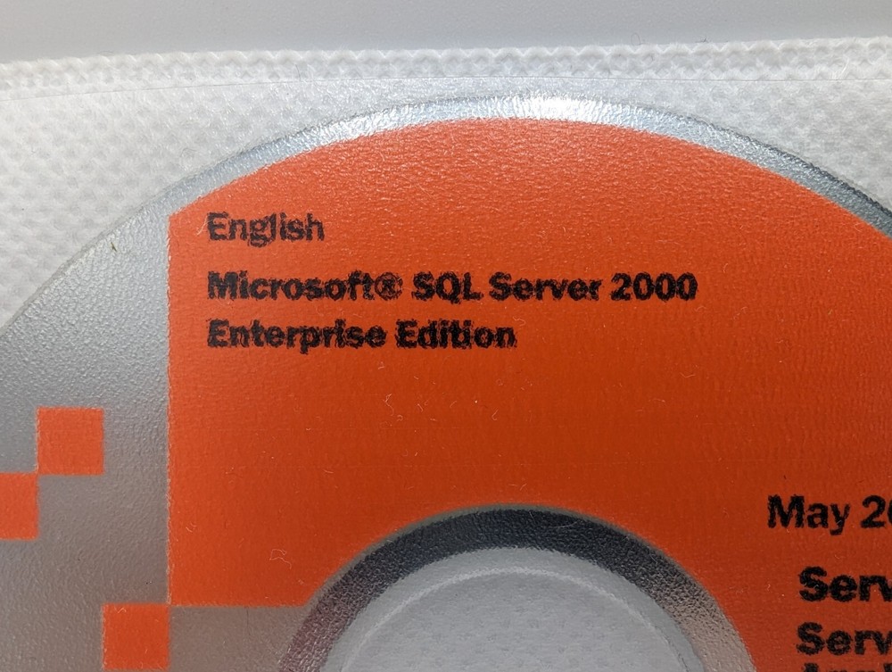 Microsoft SQL Server 2000 Enterprise Edition CD Disc 810-01148 English