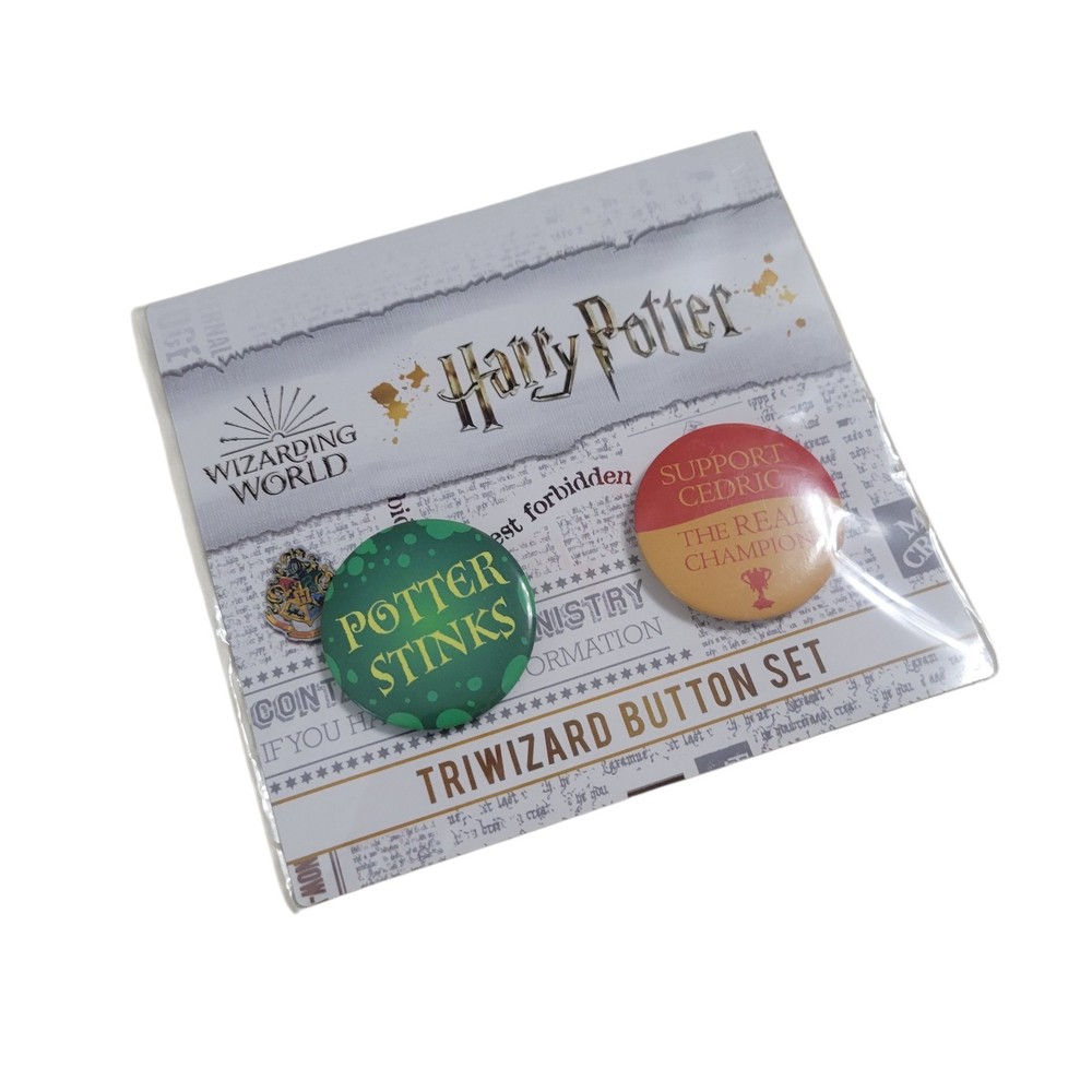 Harry Potter Triwizard Button Set 1.5"  Loot Crate Exclusive Wizardly World