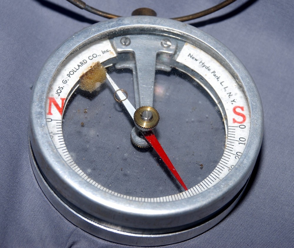 VINTAGE ENGINEER'S MINE COMPASS IN ORIGINAL BOX/PAPERS