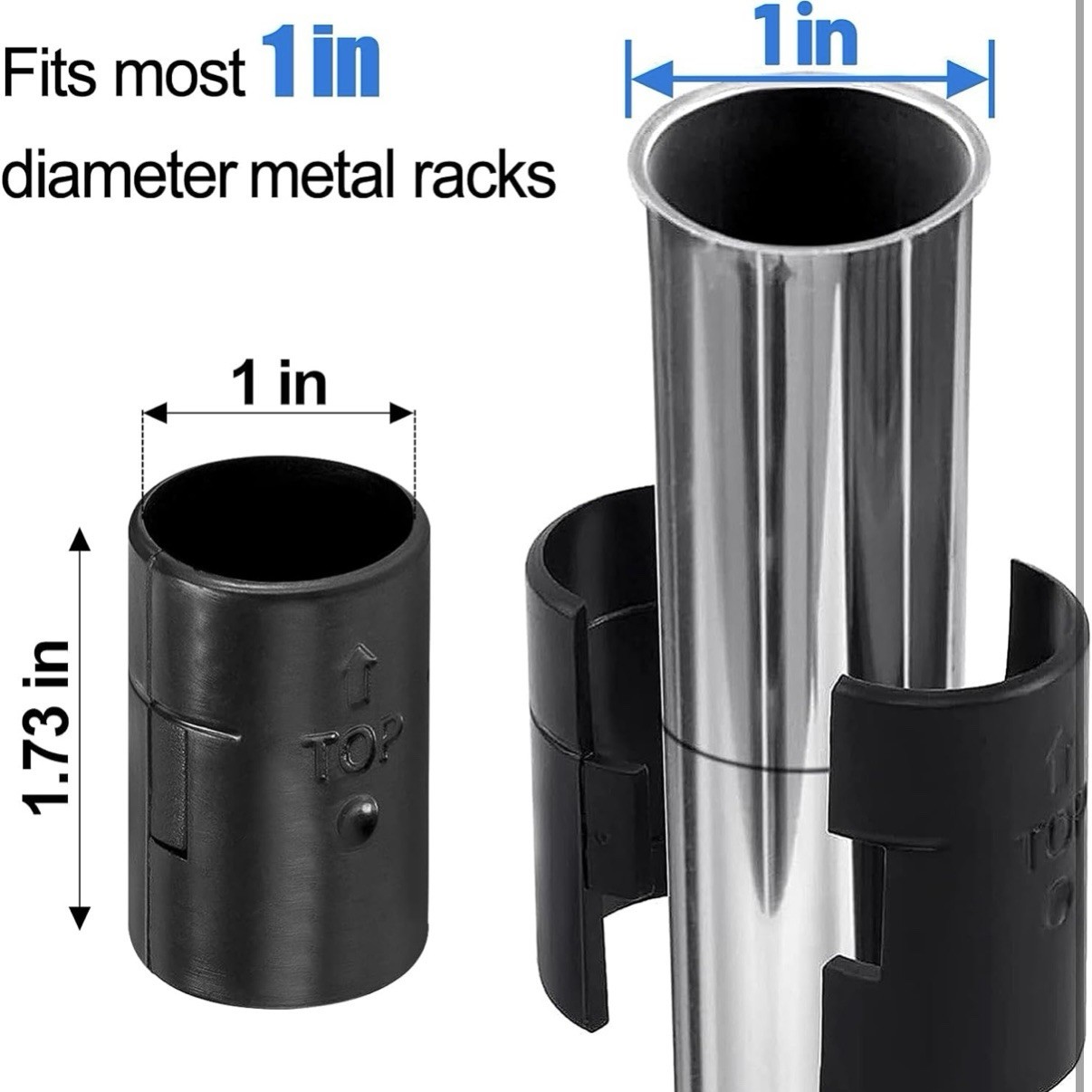 72 Pcs Wire Shelf Clips for 1" Post 36 Pairs of Wire Rack Lock Clip Replacement
