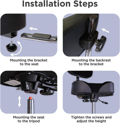 GIOCO Drum Throne with Backrest, 4" Padded Stool, X-Large, Black