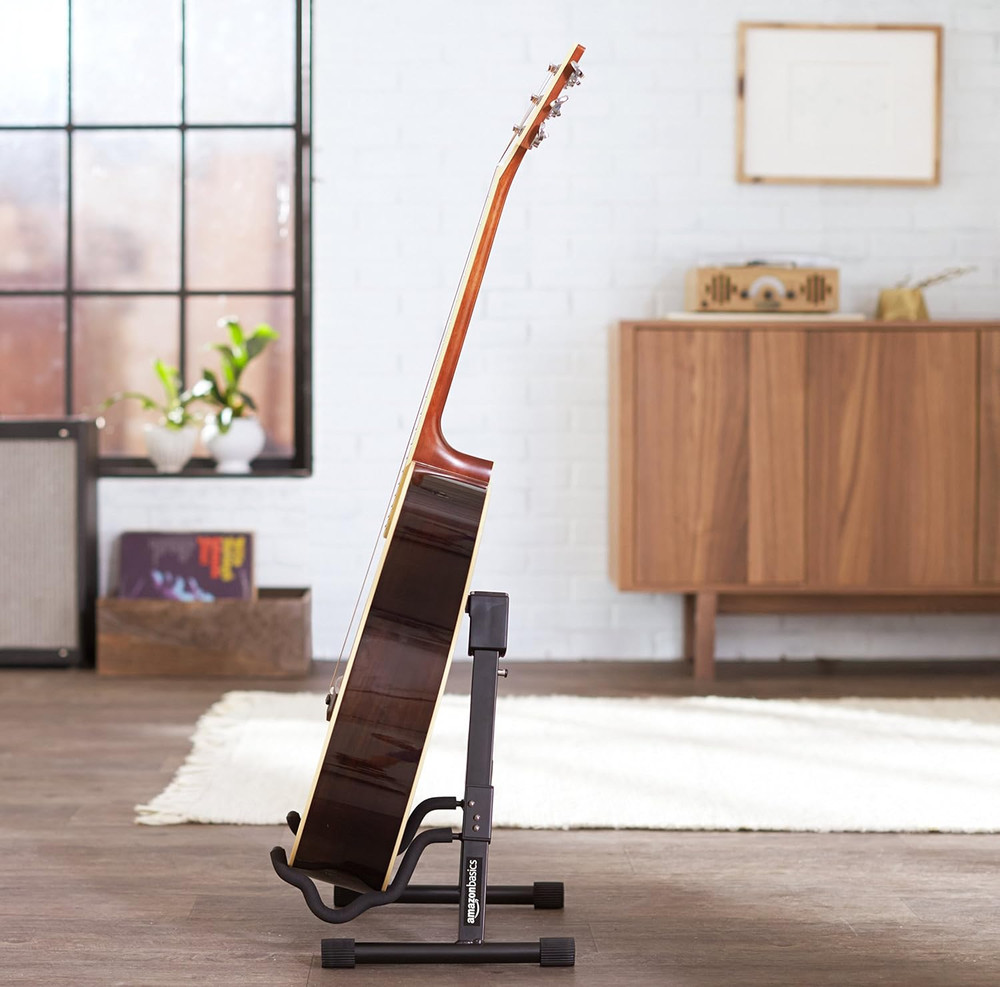 Adjustable Folding Guitar Stand, A-Shape, Fully Assembled - for School Music Pro
