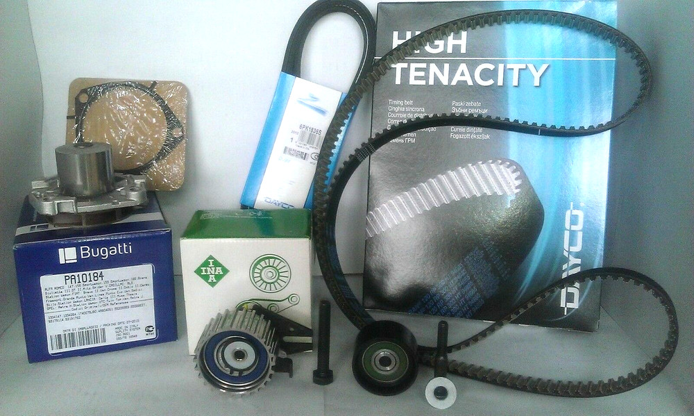 DISTRIBUTION KIT + WATER PUMP FOR FIAT/ALFA ENGINES 1.9/2.4 JTD