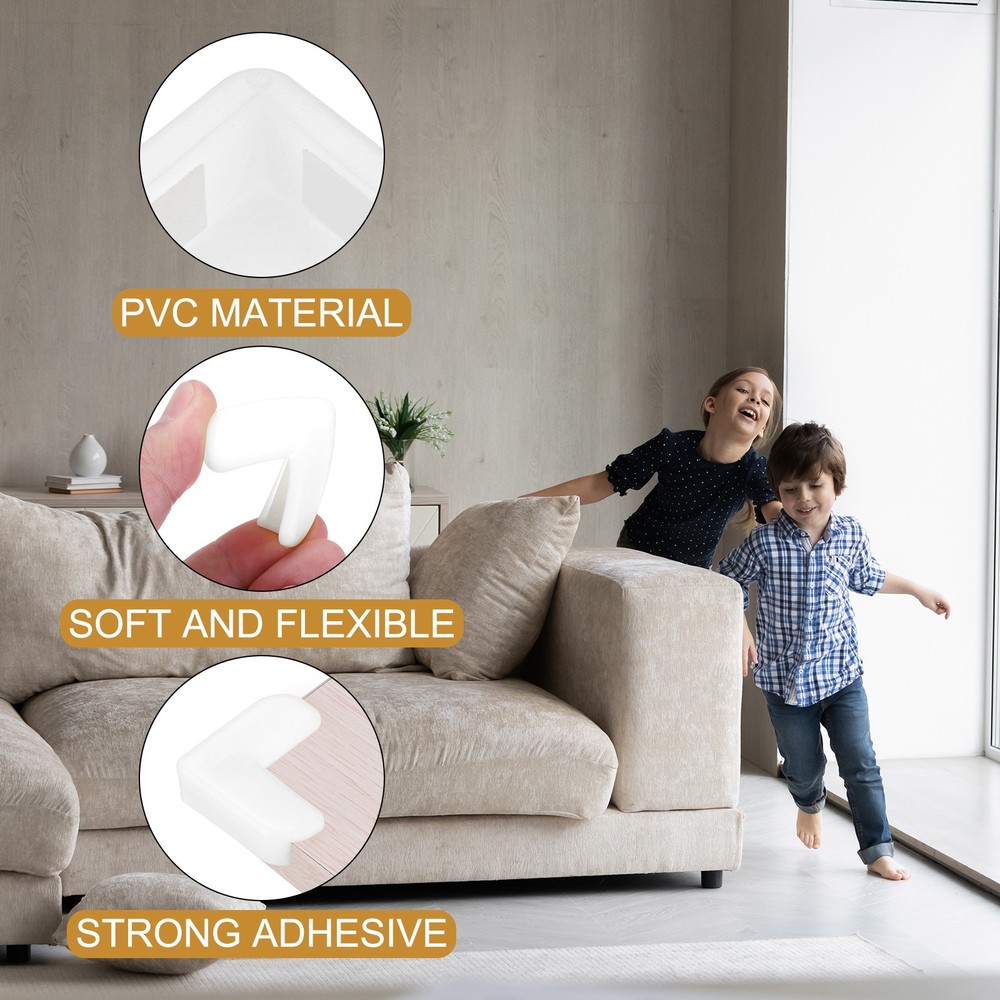 Corner Protectors 16Pcs Table Corner Protectors(L-shaped, White)