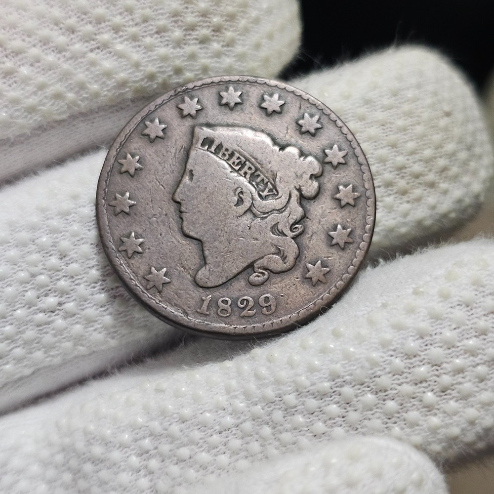 1829 Large Cent Medium Letters Reverse N.9 R.4 Rare Variety