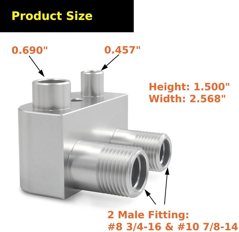 Engine Conversion A/C Line Compressor Hose Adapter Fitting For GM Gen V L86 L82