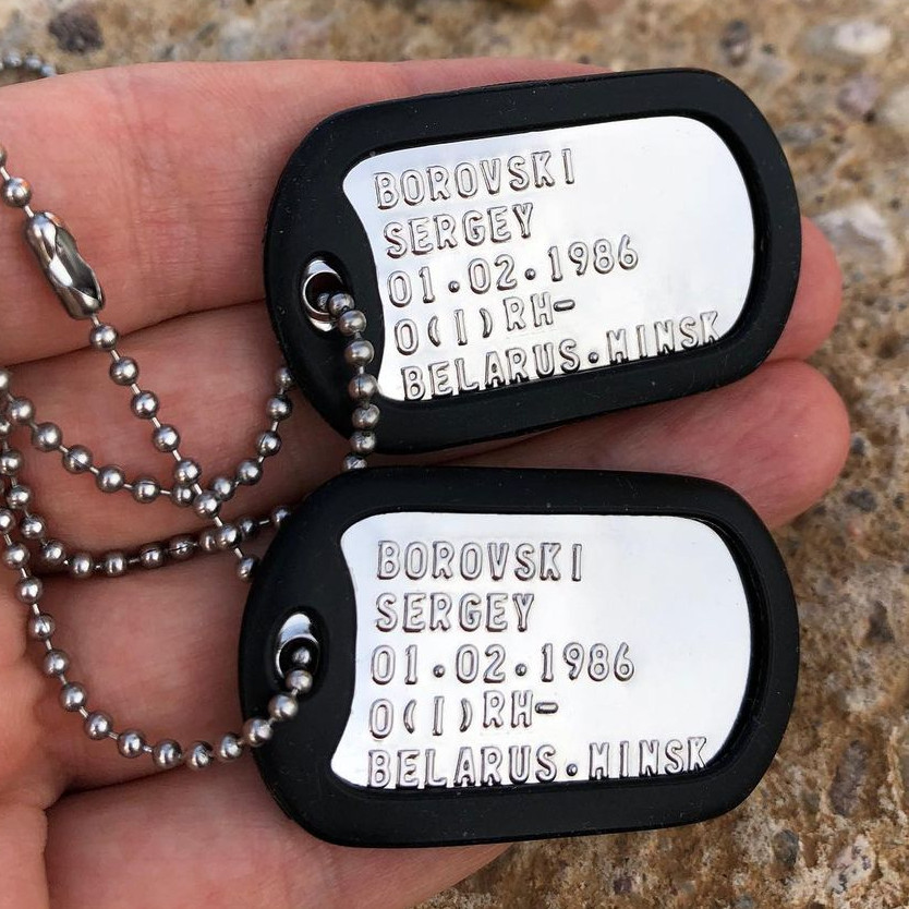 Custom Military Dog Tags Stainless Steel Necklace US Army ID Tags
