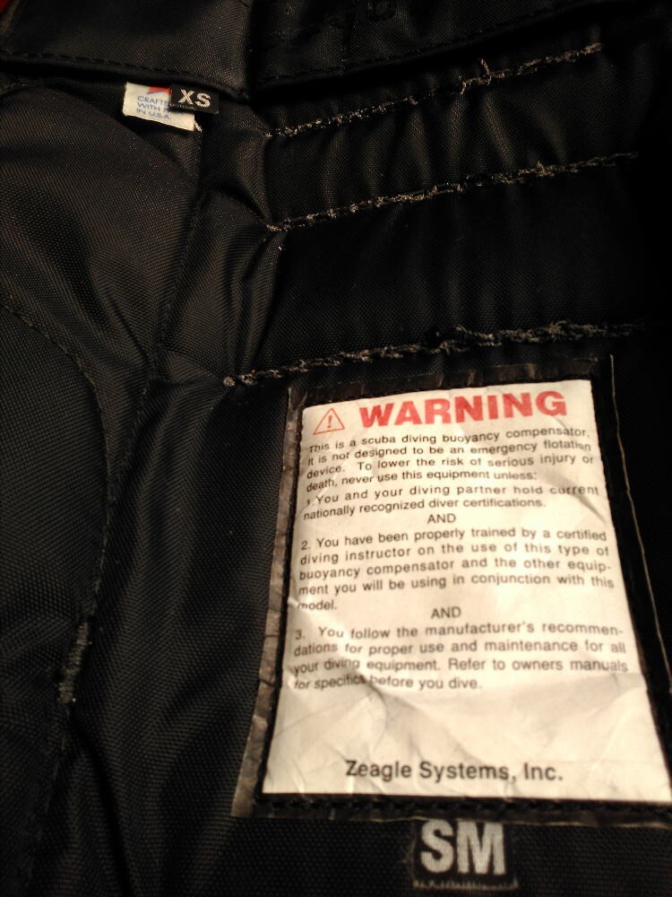 Scuba Diving BCD Zeagle.