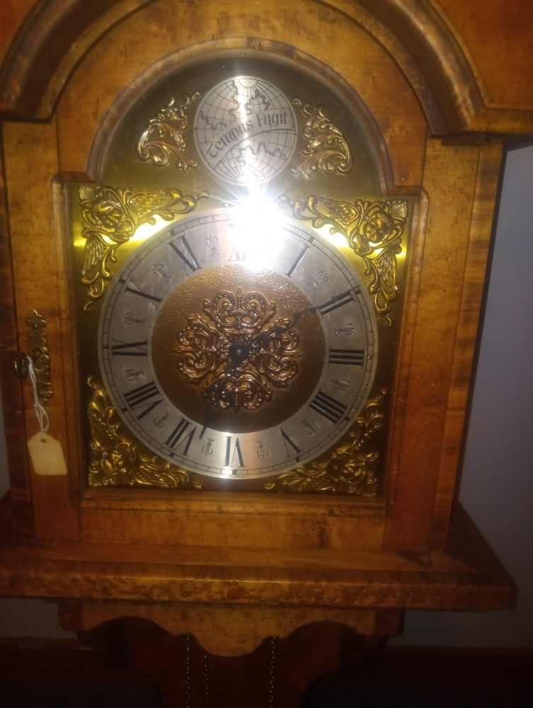 Antique Tempus Fugit Wall Clock with Key Working Condition