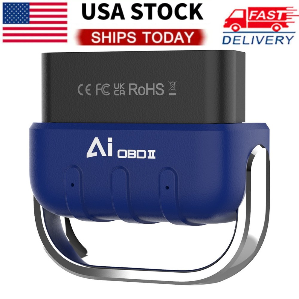 OBD2 Scanner Bluetooth Wireless with AI for iOS Android, Auto Diagnostic Tool