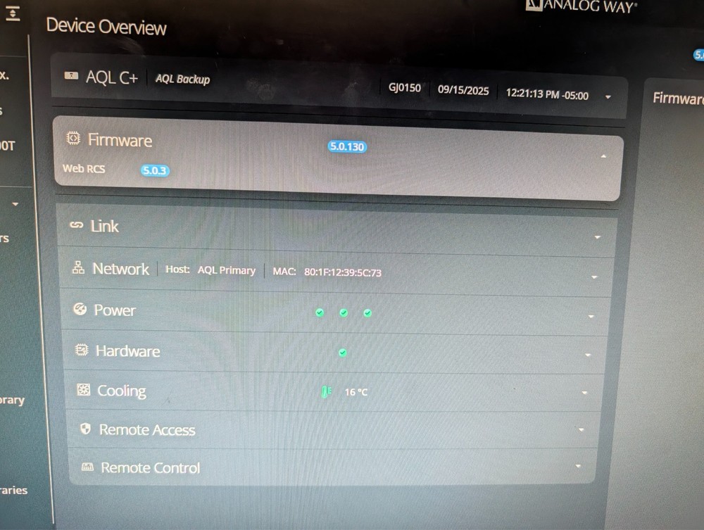 Analog Way Aquilon c+ 4k/8k multi screen presentation system & video processor