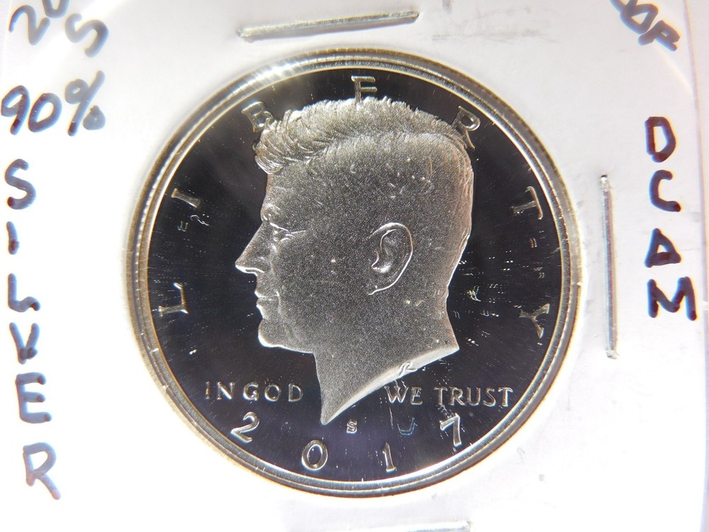 2017-S-90% Silver Proof Kennedy Half Dollar-Deep Cameo