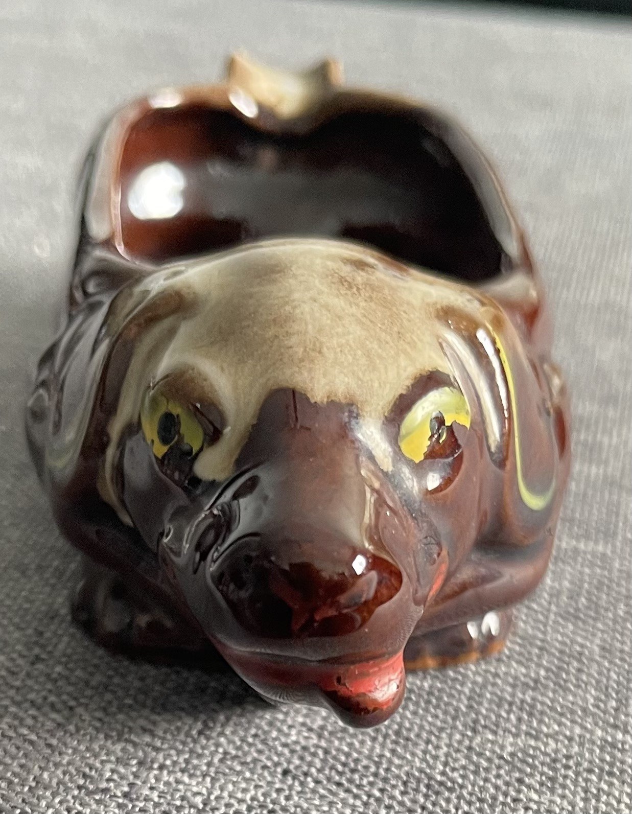 Vintage Nesco Dachshund Dog Ashtray Japan