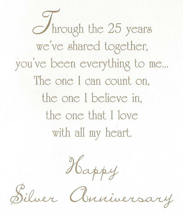 WITH LOVE ON OUR Silver Anniversary (A)