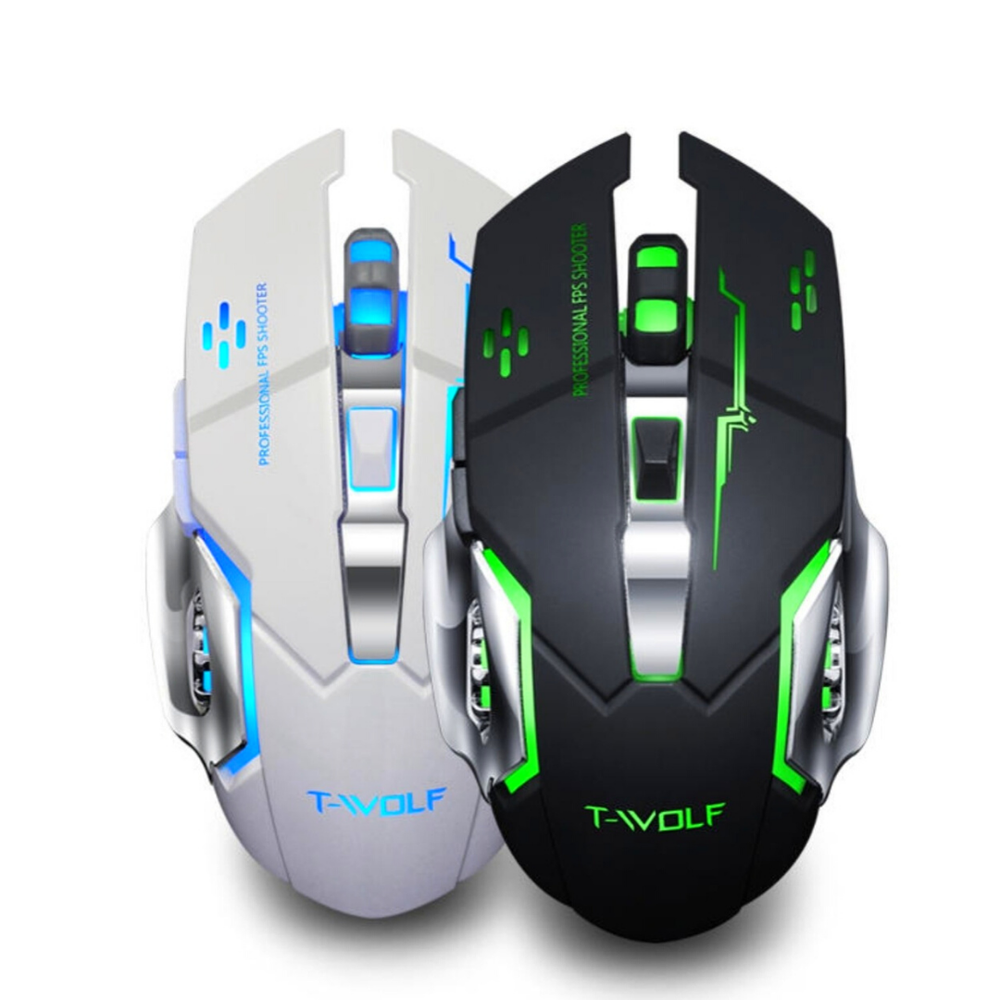 Wireless Gaming Mouse PC Rechargeable LED Light USB Computer Laptop Silent Mice