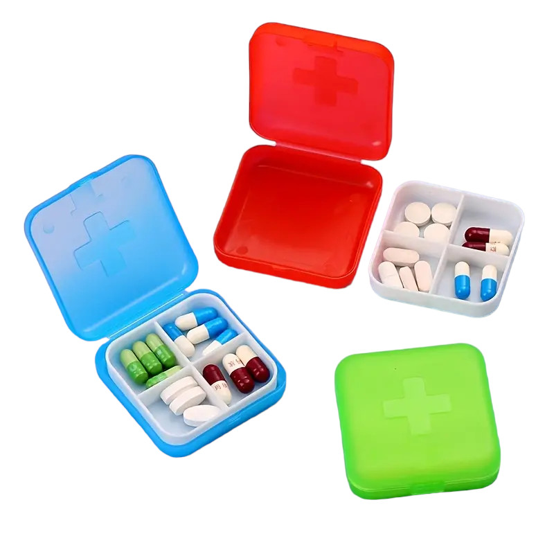 Removable Compartments Pill Case Box Organizer - New - Pink