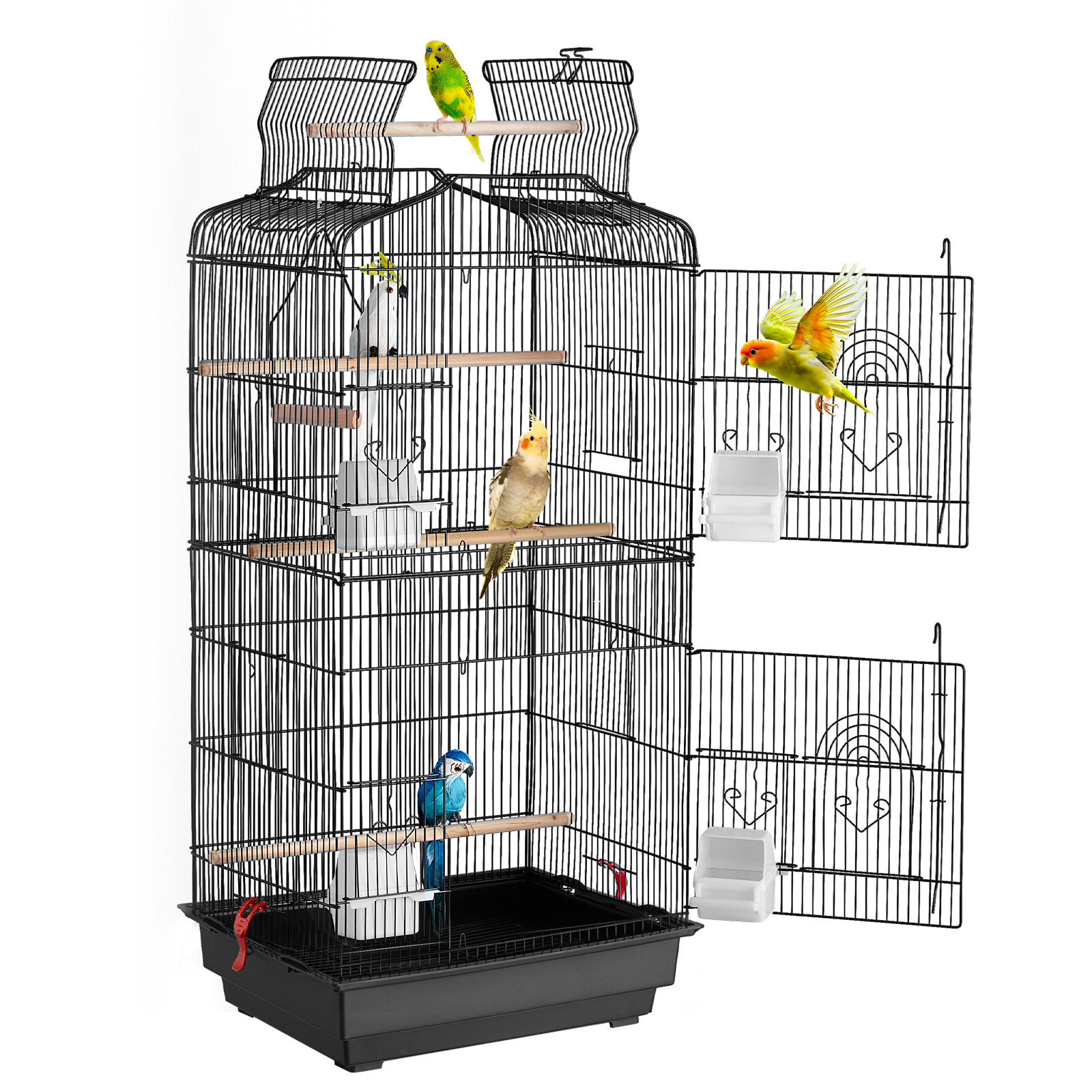 Bird Flight Cage 39 in Hanging Metal Parakeet Cage for Cockatiels Parrot