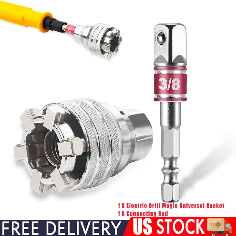 Wrench Torque Ratchet Adapter Universal Sleeve Adjustable Head Spanner Socket