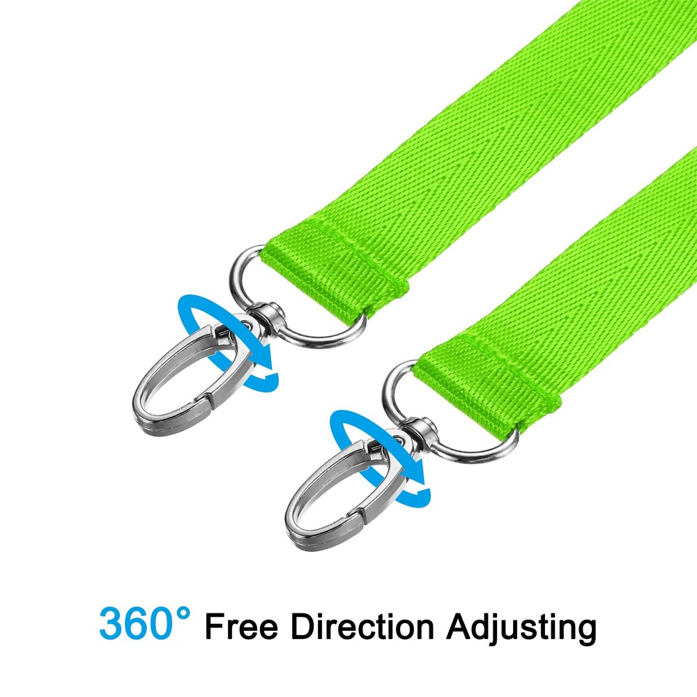 59" Shoulder Strap, 0.98" Width Adjustable Strap with Hooks, Fluorescent Green
