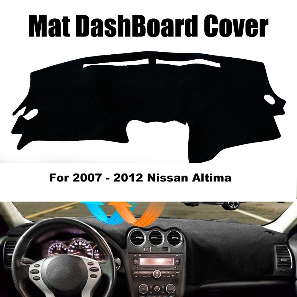 Black Dash Pad Mat Dashboard Cover For 2007 - 2012 2011 Nissan Altima Dashmat
