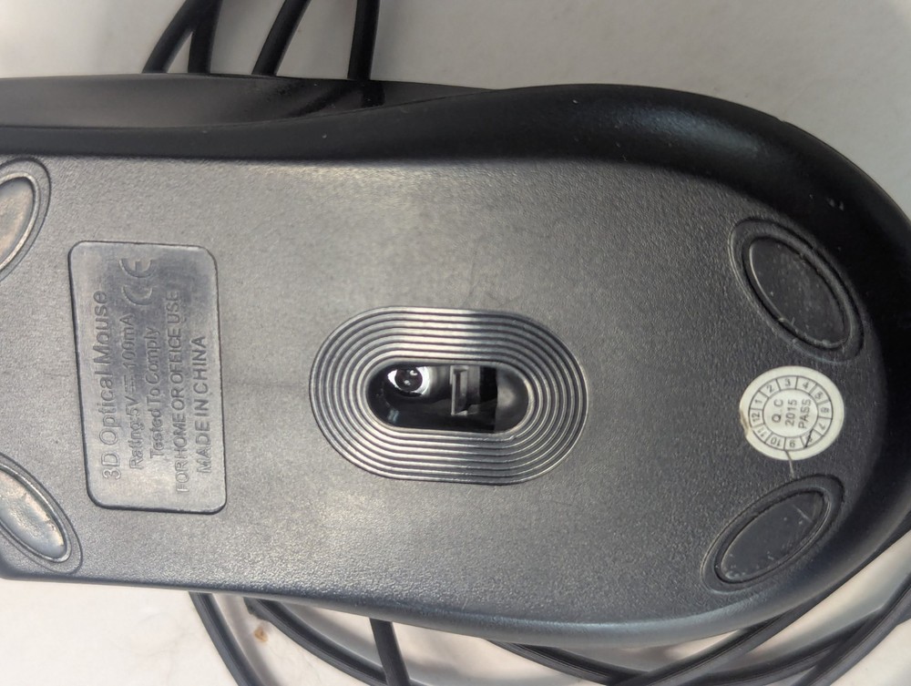 Wired Dell Computer Keyboard W/ AST Wired 3D Optical Mouse