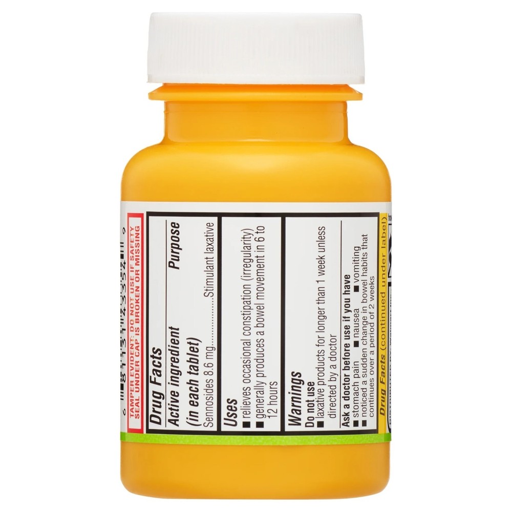 Equate Natural Vegetable Laxative Sennosides Tablets - 100 Count