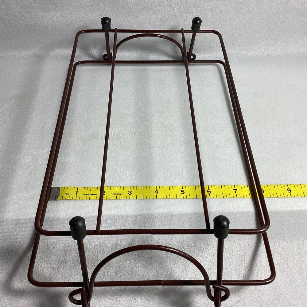 Rectangular Baking Casserole Dish Metal Racks Stands Scroll Handles Set of 3