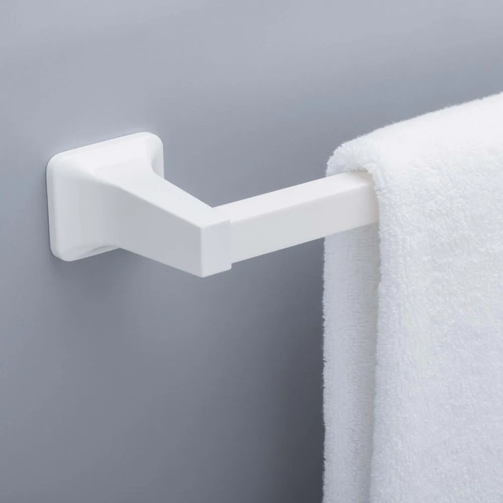 Replacement Durable Bath Towel Bar 24 Inch White Color Bathroom Decor Renovation