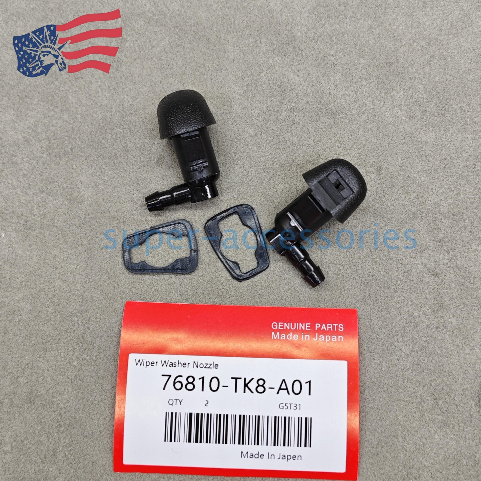 New ! 2PCS Windshield Washer Sprayer Nozzle NewFor 2011-17 Honda Odyssey
