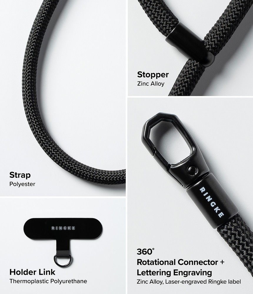 For Universal Phone Strap | Ringke [Holder Link Flow] Durable Strap with Holder