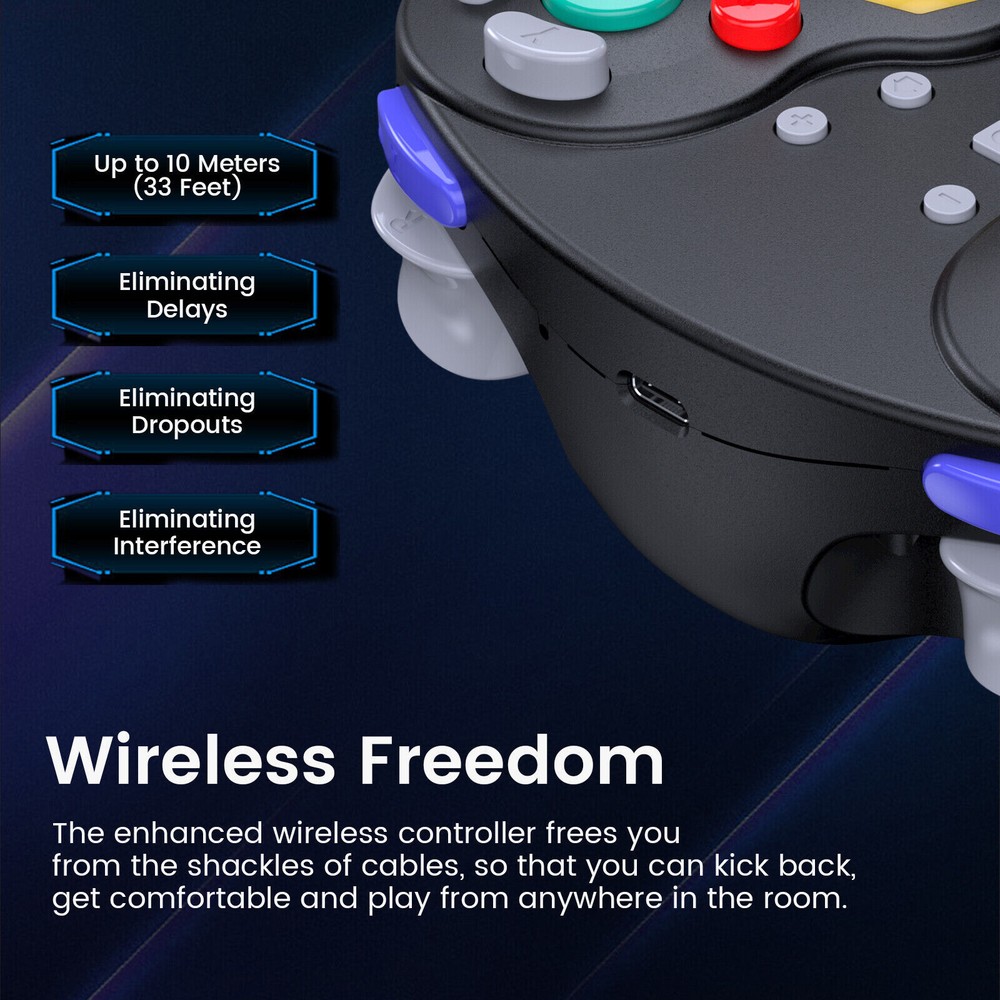 Wireless Gamecube Controller with Adapter for Nintendo Gamecube Wii NCG Gamecube