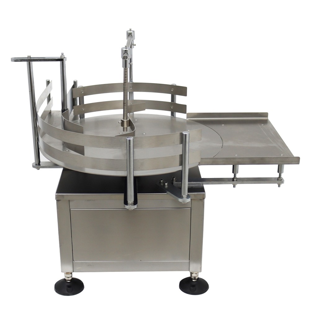 Round Bottle Unscrambler Turn Rotary Accumulation Table for Sorting23.62"Desktop