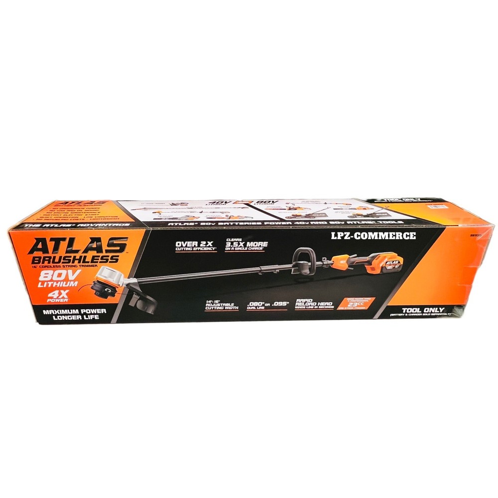 Atlas 80-volt 80v 16" String Trimmer Cordless Brushless Tool Only ( NEW )
